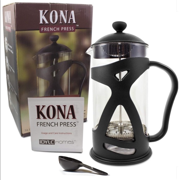 NIB☕️LARGE KONA French Press Yummy 😋 #NeverOpened - Picture 6 of 6